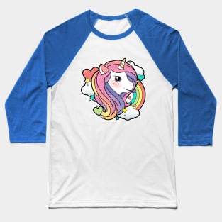 Magical Rainbow Unicorn Baseball T-Shirt